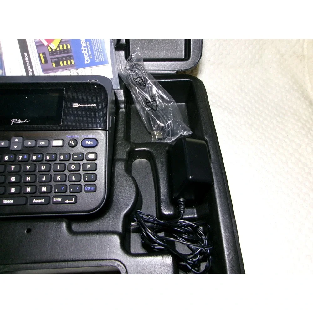 Brother P-Touch PT-D600 Label Maker PC Connectable with Case and AC Adapter